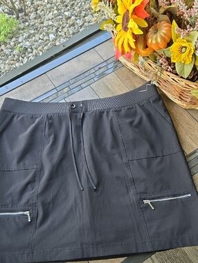 Chico's Zenergy Dark Gray Drawstring Waist Skirt